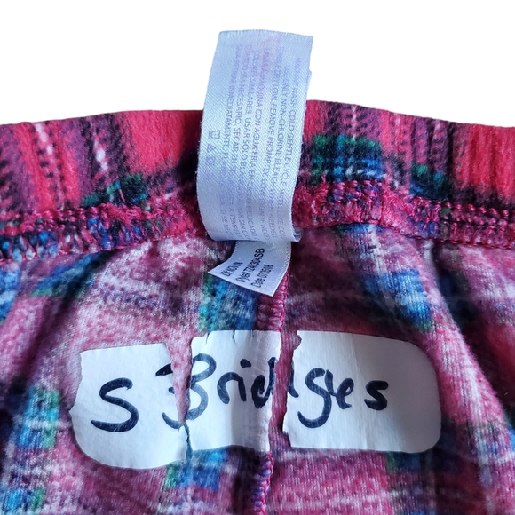 Secret Treasures Red Plaid Pajama‎ set, pants and button top, Large 12/14 - Picture 5 of 11